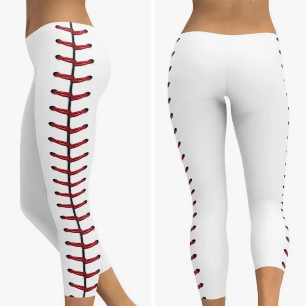 Gearbunch Baseball Stitches Capri Leggings
